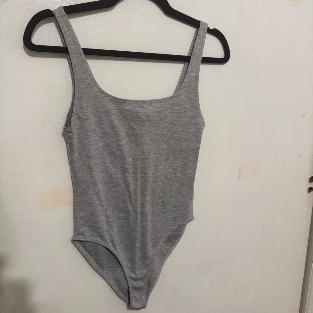 Gray Sleeveless Bodysuit
